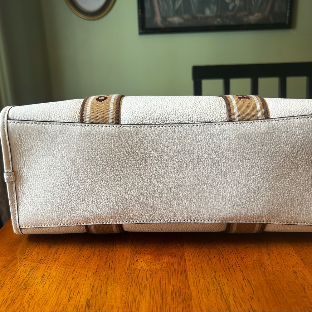 Coach white and tan Smith Tote - Picture 6 of 6